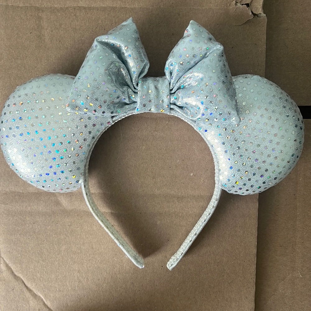 Silver Minnie Mouse Ears